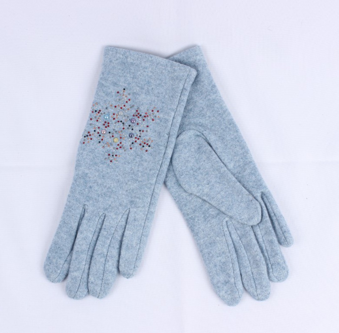 Shackelford ladies beaded glove blue Style; S/LK4850 image 0